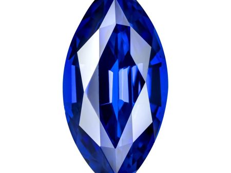 0.70 Carat Marquise Cut Lab-Created Blue Sapphire Fashion