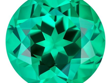 0.76 Carat Round Cut Lab-Created Emerald Supply