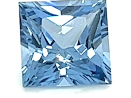 0.83 Carat Princess Cut Lab-Created Aqua Blue Spinel Cheap