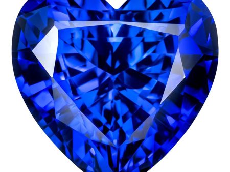 0.70 Carat Heart Cut Lab-Created Blue Sapphire Online Hot Sale