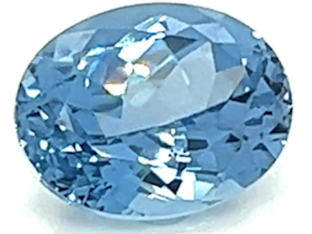 4.94 Carat Oval Cut Lab-Created Aqua Blue Spinel Discount