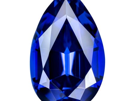 5.23 Carat Pear Cut Lab-Created Blue Sapphire Sale