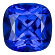 0.86 Carat Cushion Cut Lab-Created Blue Sapphire For Discount