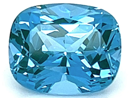 3.97 Carat Cushion Cut Lab-Created Paraiba Teal Spinel For Discount