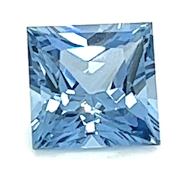 0.42 Carat Princess Cut Lab-Created Aqua Blue Spinel Cheap