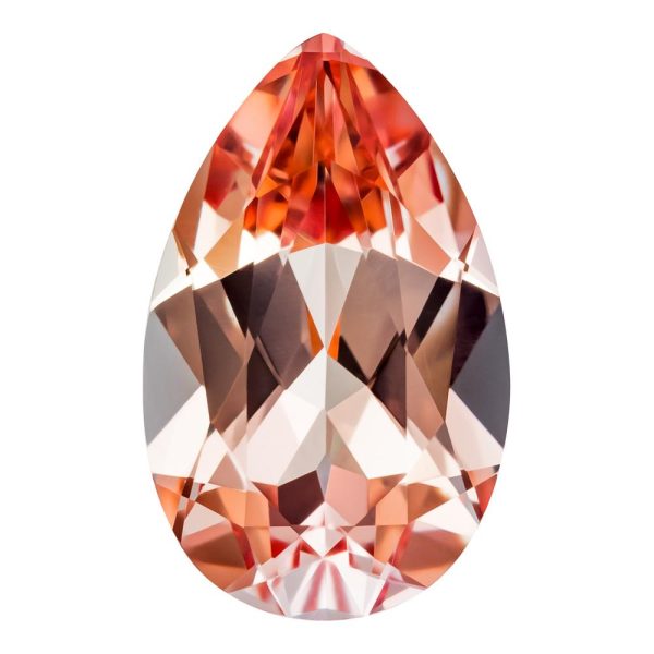 0.55 Carat Pear Cut Lab-Created Champagne Sapphire Cheap