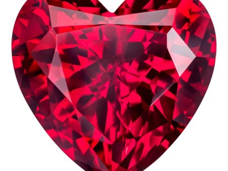 0.70 Carat Heart Cut Lab-Created Ruby Discount