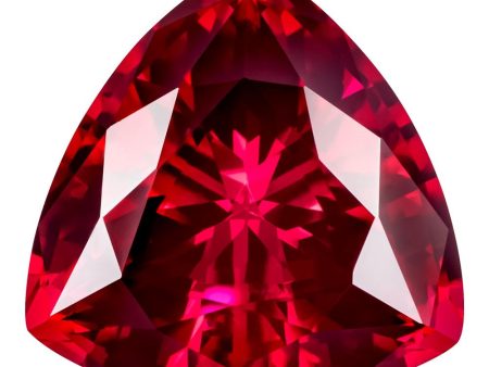 0.65 Carat Trilliant Cut Lab-Created Ruby Supply