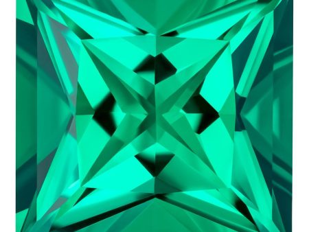 0.31 Carat Princess Cut Lab-Created Emerald Supply