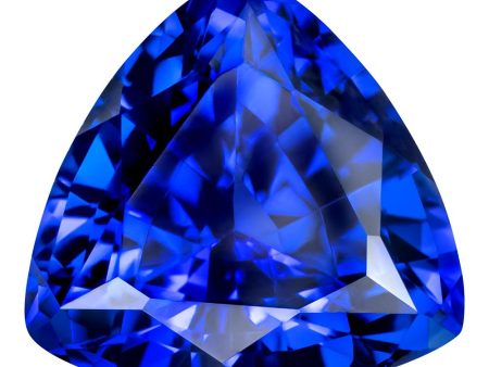 0.35 Carat Trilliant Cut Lab-Created Blue Sapphire Supply